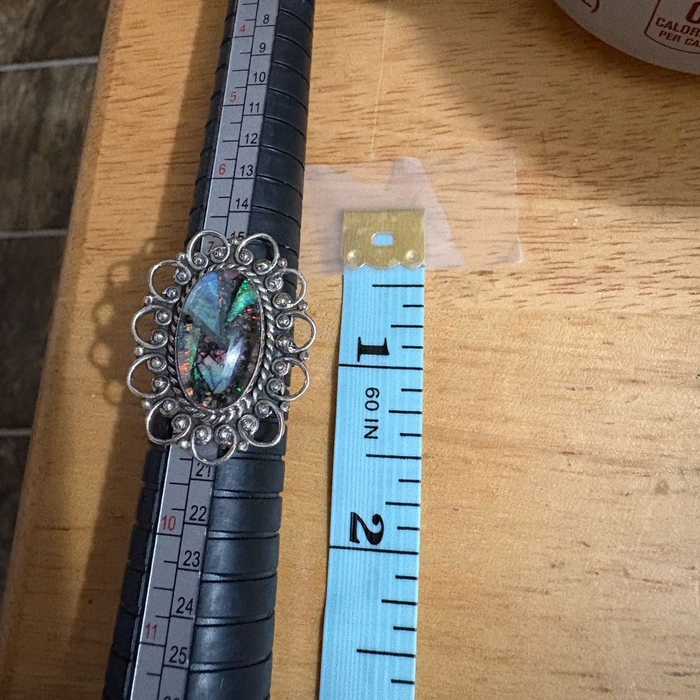 Sterling Elegant Silver Opal Ring - image 3